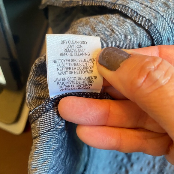 W by Worrh Navy Blue Textured Short Sleeve Zipper Front Dress - Picture 11 of 13